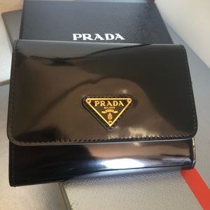 Prada Patent Leather Bi-fold Wallet
